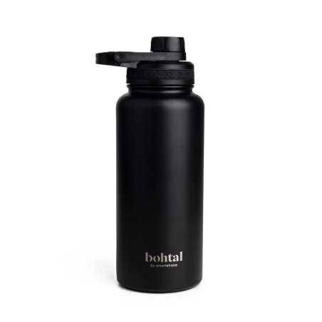 SmartShake Bohtal Insulated Sports Bottle, Black, 960 ml