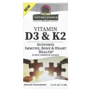 Nature's Answer Vitamin D3 & K2 - 15 ml.