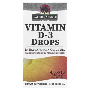 Nature's Answer Vitaminas D-3 Drops, 4000IU - 15 ml.