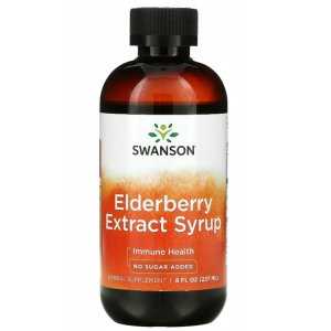 Swanson Elderberry juodojo šeivamedžio sirupas su šeivamedžio