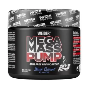 Weider Mega Mass Pump, Blackcurrant - 270 grams