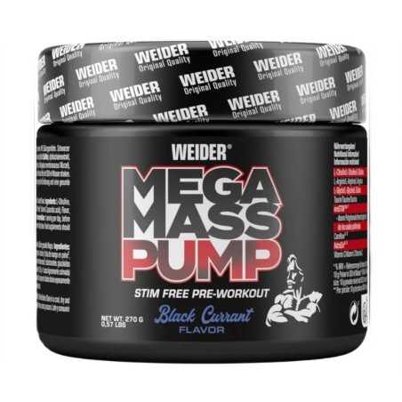 Weider Mega Mass Pump, Blackcurrant - 270 grams