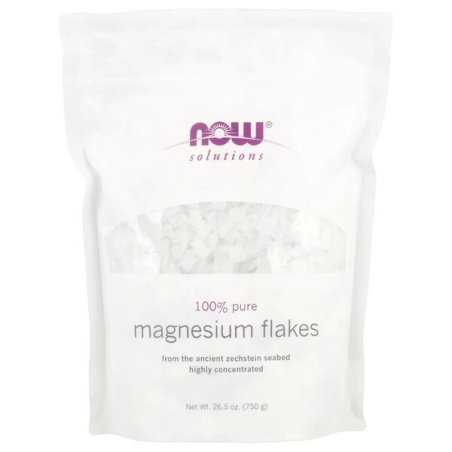 NOW Foods 100% Pure Magnesium Flakes 750 g – magnio dribsniai