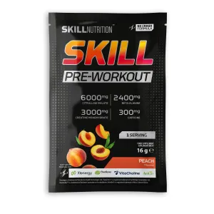 SKILL NUTRITION Skill Pre-Workout, Peach – 16 g (1 porcija)