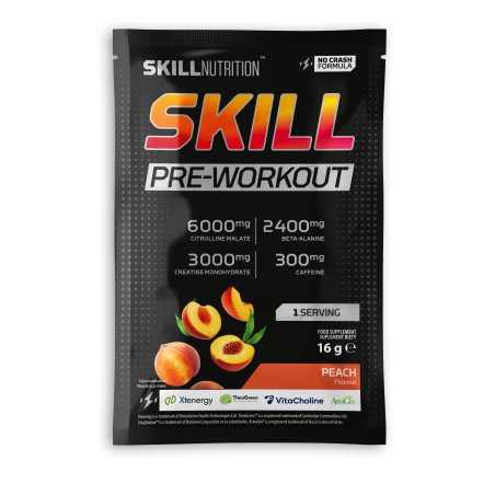 SKILL NUTRITION Skill Pre-Workout, Peach – 16 g (1 porcija)