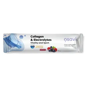 Osavi Collagen Electrolytes Vitality and Sport, Wild Berry - 13 grams (1 serving)