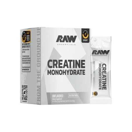 Raw Nutrition Creatine Monohydrate Stick Packs, Unflavoured -