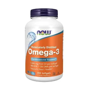NOW Omega 3 1000mg 200 Soft Gels