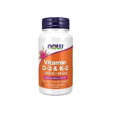 NOW Vitamin D-3 & K-2 120 Caps