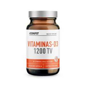 ICONFIT Vitaminas D3 1200 TV, 90 kapsulių | ProteinasTau.lt