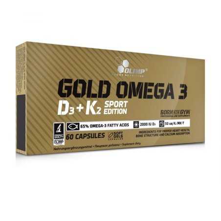 Olimp Gold-Omega 3 D3+K2 Sport Edition Vitamins 60 Kapsulės