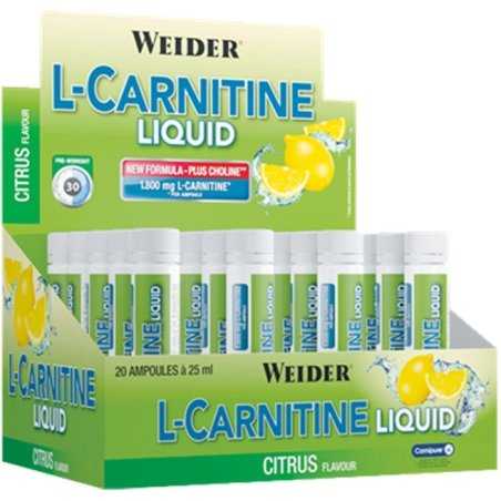 Weider L Carnitine Liquid, 20 x 25 ml