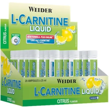 Weider L Carnitine Liquid, 20 x 25 ml