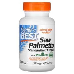 Doctor's Best Saw Palmetto Standardized Extract with Prosterol, 320mg, 60-180 softgels