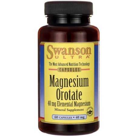 Swanson Magnesium Orotate, 40mg - 60 caps