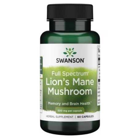 Swanson Full Spectrum Lion's Mane Mushroom, 500mg - 60 caps