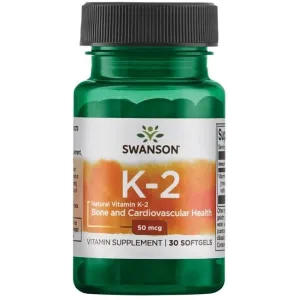 Swanson Vitamin K 2 50mcg, 30 softgels