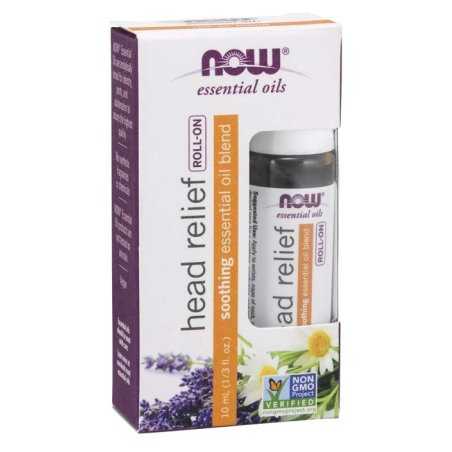 NOW Foods Essential Oil, Head Relief Blend Roll-On - 10 ml.