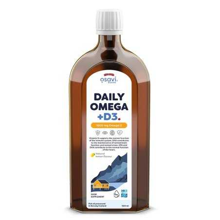 Osavi Daily Omega + D3, 1600mg Omega 3, 250-500 ml