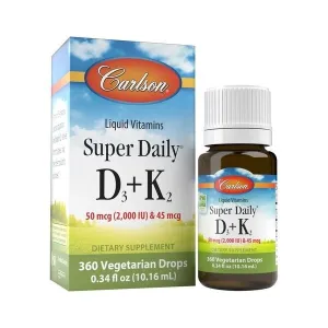 Carlson Labs Super Daily D3 + K2, 2000 IU - 10 ml.