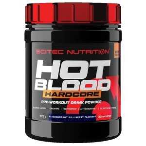 SciTec Hot Blood Hardcore, Blackcurrant Goji Berry - 375 grams
