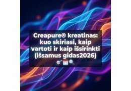 Creapure® kreatinas: kuo skiriasi, kaip vartoti ir kaip išsirinkti (išsamus gidas 2026)
